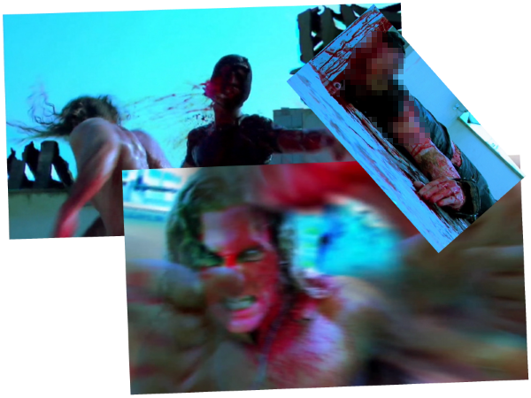 敵を叩くアダム!