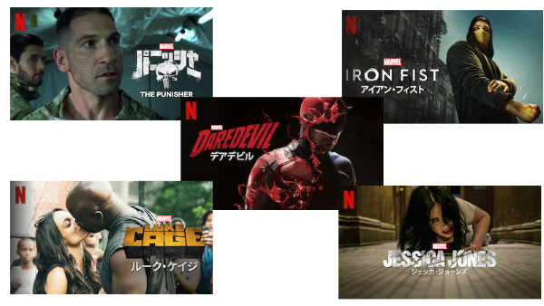 ネトフリオリジナルマーベル